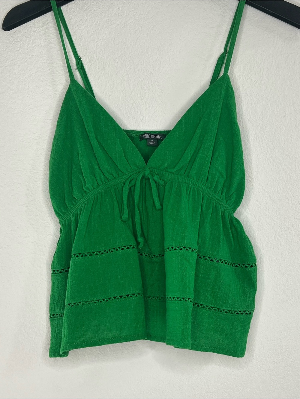 Bright Green V-Neck Spaghetti Strap Camisole from Wild Fable